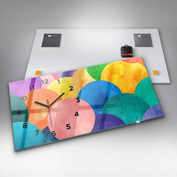 Vízszintes üvegóra Absztrakt körök