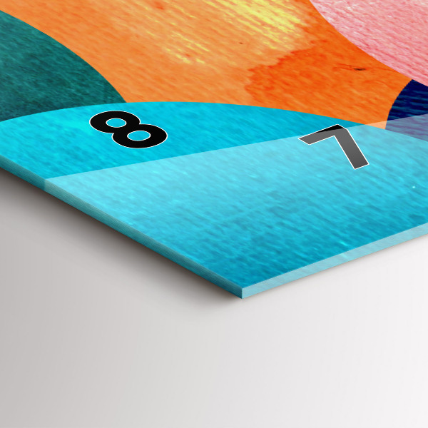 Vízszintes üvegóra Absztrakt körök