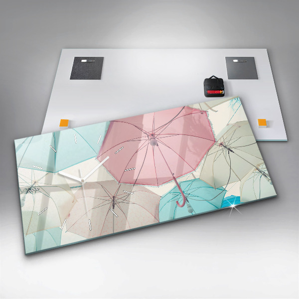 Vízszintes üvegóra Pasztell színű esernyők