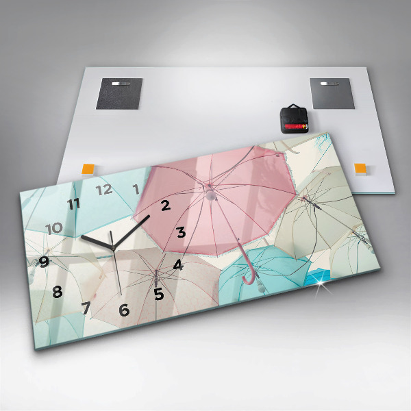 Vízszintes üvegóra Pasztell színű esernyők