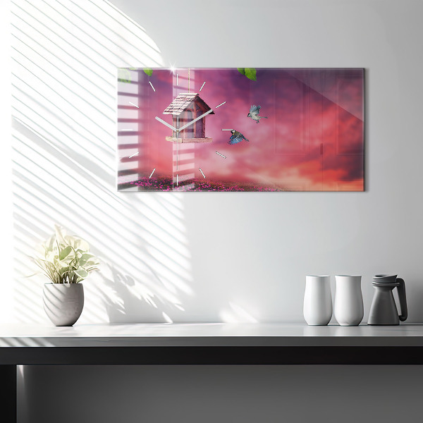 Vízszintes üvegóra Ház a madarak számára