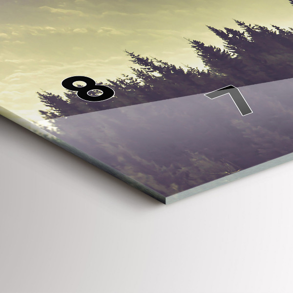 Vízszintes üvegóra Ködös hegyoldalak