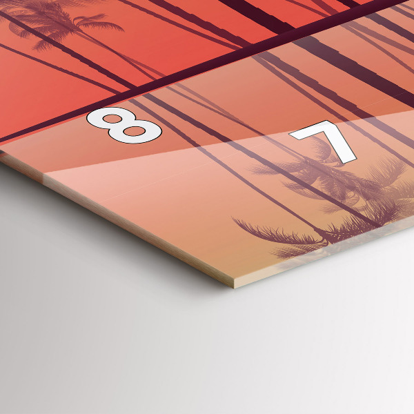 Vízszintes üvegóra Trópusi pálmafák