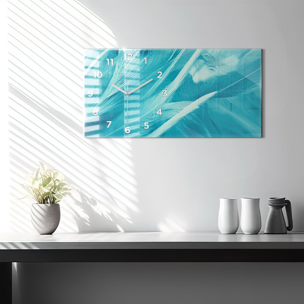 Vízszintes üvegóra Zöld türkiz vintage