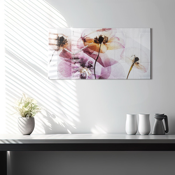 Vízszintes üvegóra Száraz mák Virágok