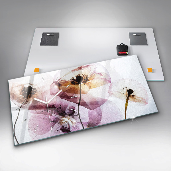 Vízszintes üvegóra Száraz mák Virágok