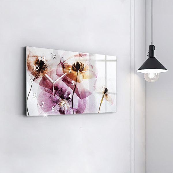 Vízszintes üvegóra Száraz mák Virágok