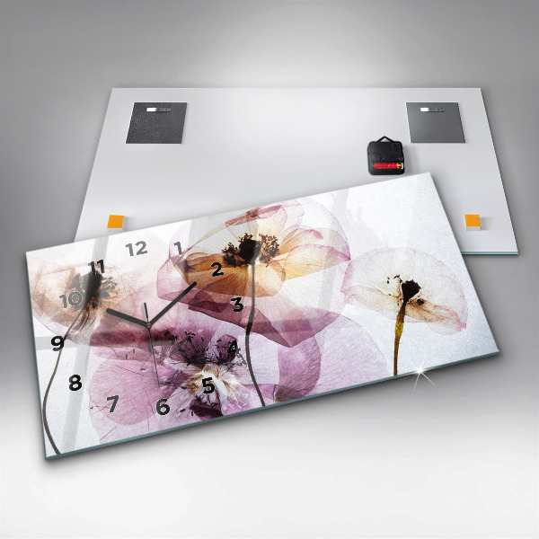 Vízszintes üvegóra Száraz mák Virágok