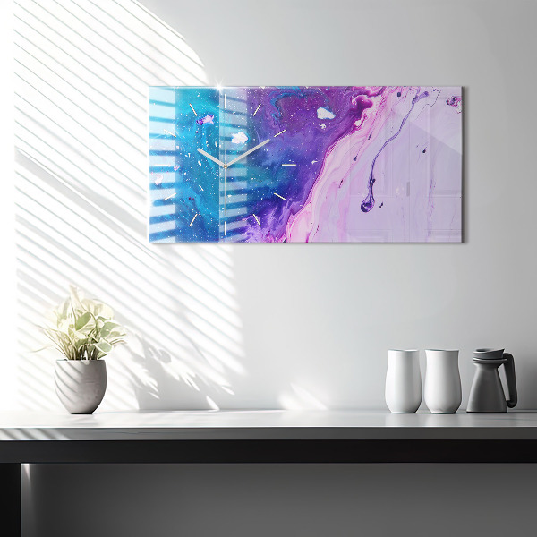 Vízszintes üvegóra Színes háttér