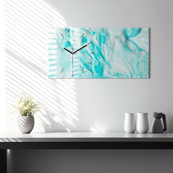 Vízszintes üvegóra Kék absztrakció