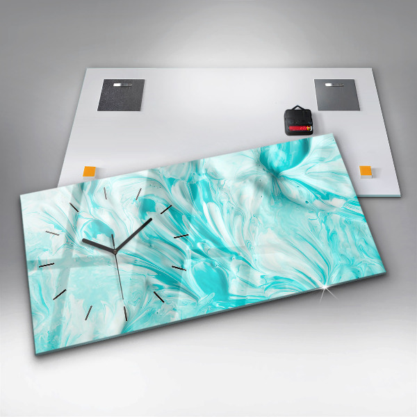 Vízszintes üvegóra Kék absztrakció