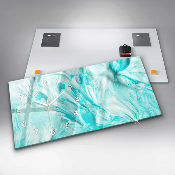 Vízszintes üvegóra Kék absztrakció