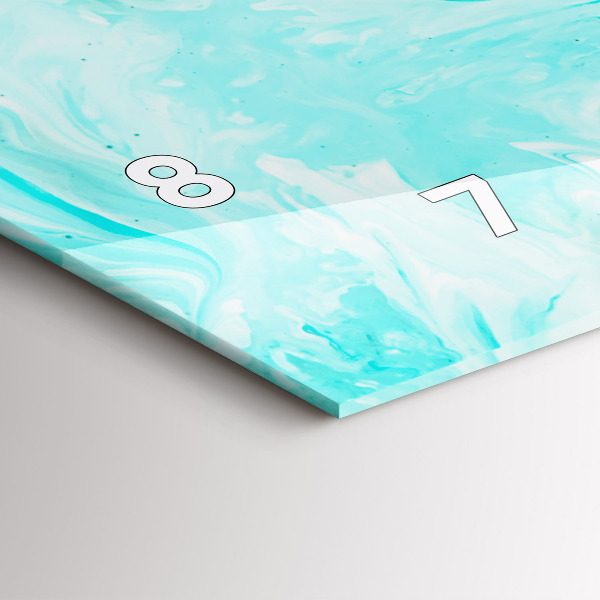 Vízszintes üvegóra Kék absztrakció