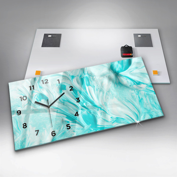 Vízszintes üvegóra Kék absztrakció