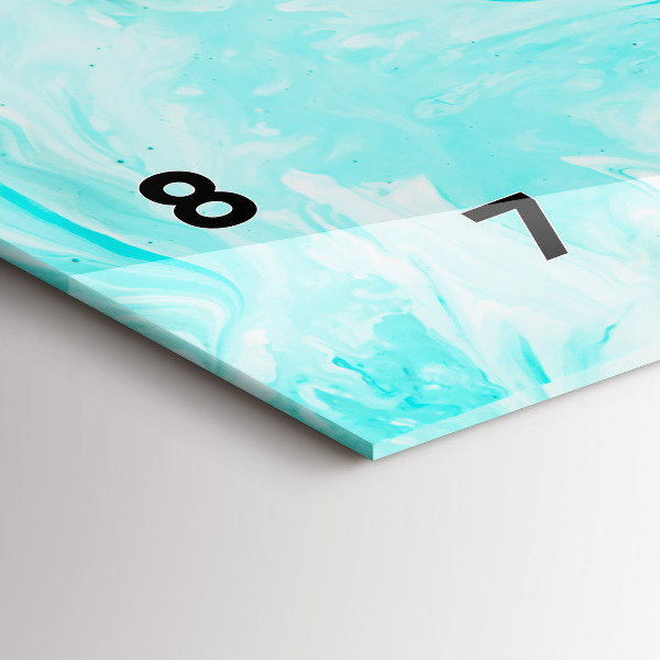 Vízszintes üvegóra Kék absztrakció