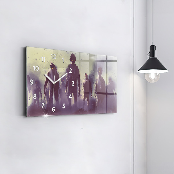 Vízszintes üvegóra Zombik éjjel - halloween