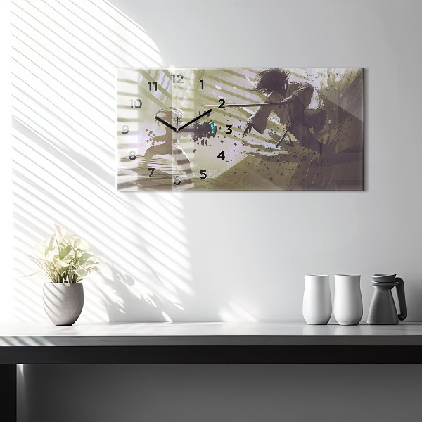 Vízszintes üvegóra Robot vs szamuráj harc