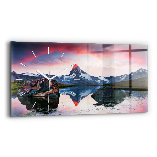 Vízszintes üvegóra Stellisee Matterhorn-tó