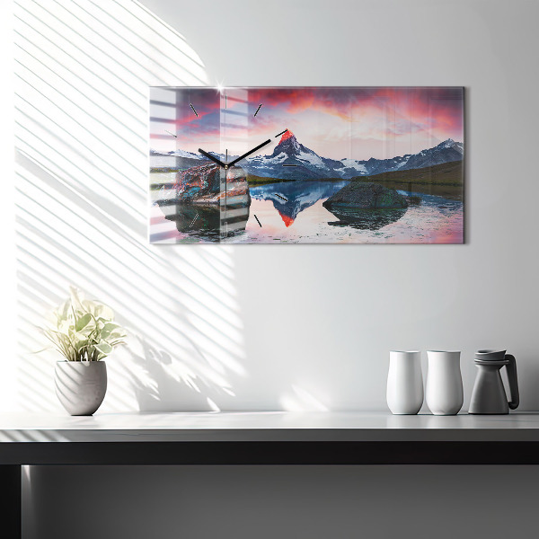 Vízszintes üvegóra Stellisee Matterhorn-tó