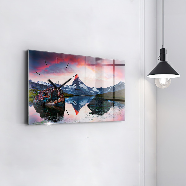 Vízszintes üvegóra Stellisee Matterhorn-tó