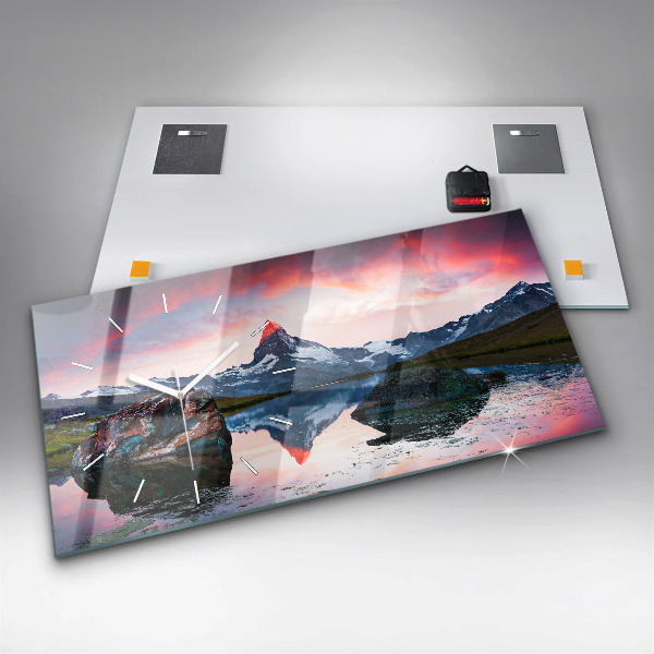 Vízszintes üvegóra Stellisee Matterhorn-tó