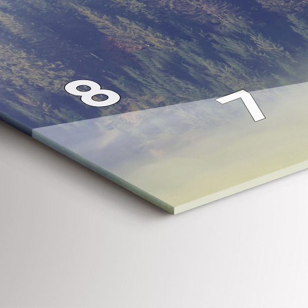 Vízszintes üvegóra Ködös erdei sas