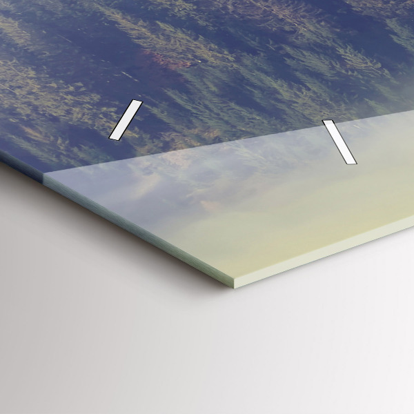 Vízszintes üvegóra Ködös erdei sas