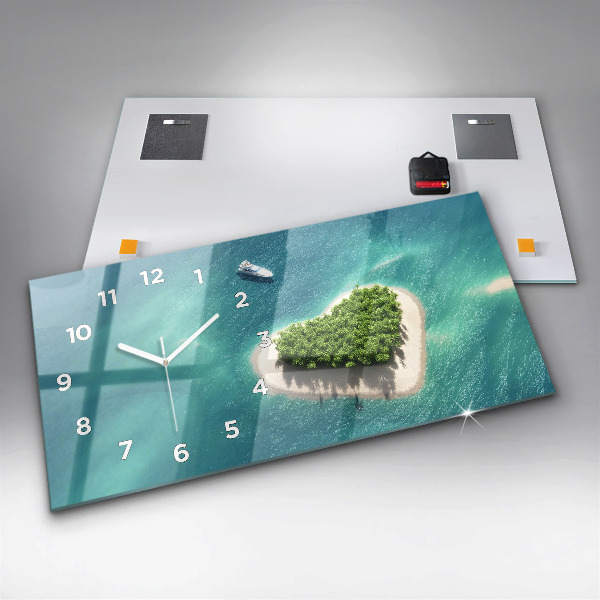 Vízszintes üvegóra Szív-sziget