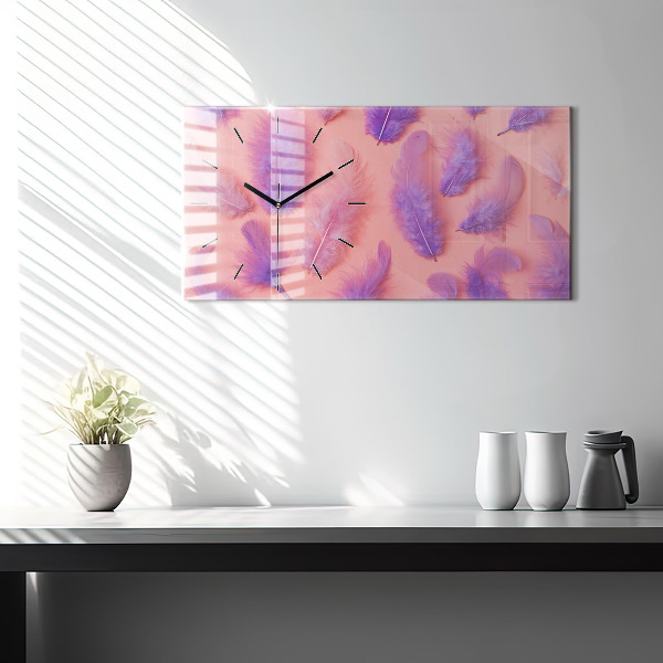 Vízszintes üvegóra Színes tollak