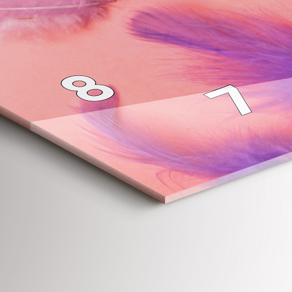 Vízszintes üvegóra Színes tollak