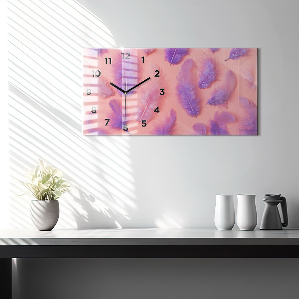 Vízszintes üvegóra Színes tollak