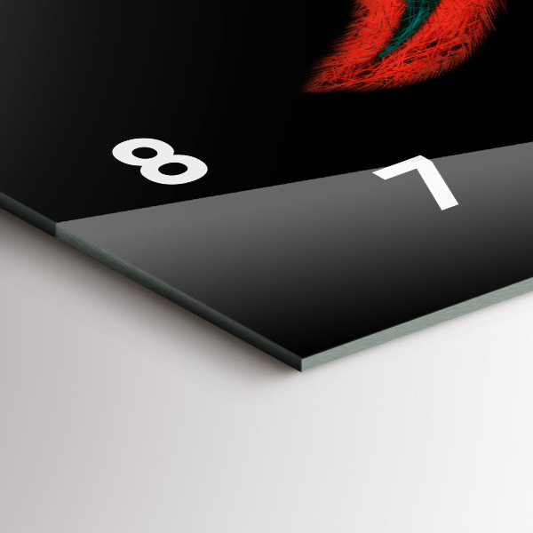 Vízszintes üvegóra Színes madár toll