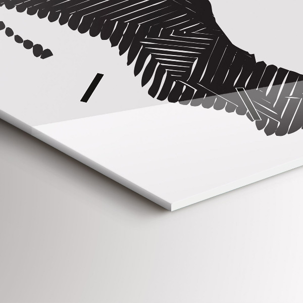 Vízszintes üvegóra Rhino line art