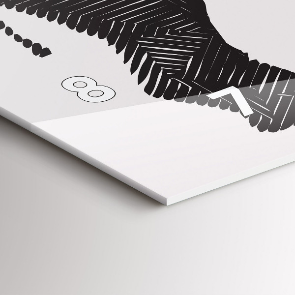 Vízszintes üvegóra Rhino line art