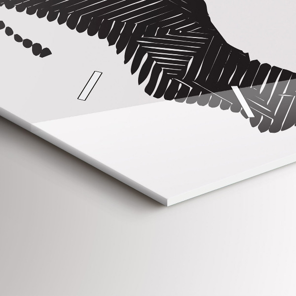 Vízszintes üvegóra Rhino line art