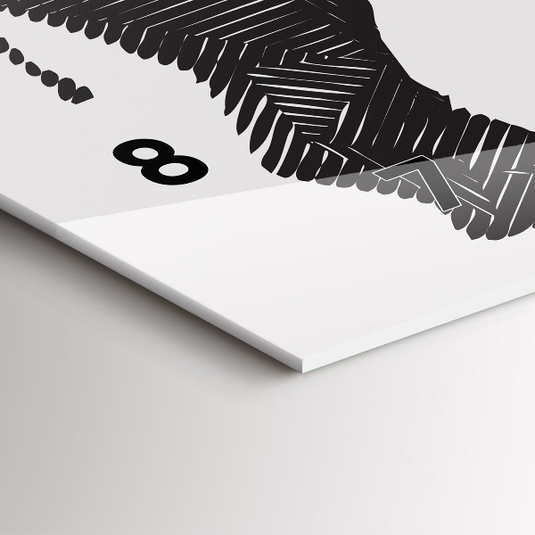 Vízszintes üvegóra Rhino line art