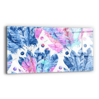 Vízszintes üvegóra Színes tollak