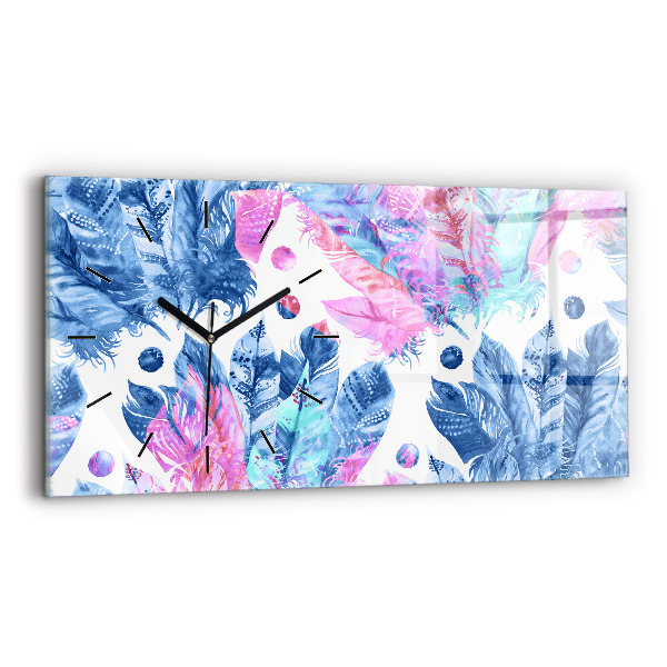 Vízszintes üvegóra Színes tollak