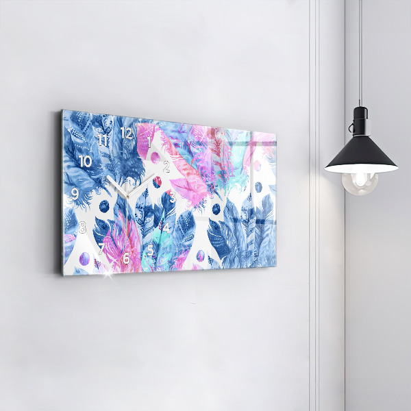 Vízszintes üvegóra Színes tollak