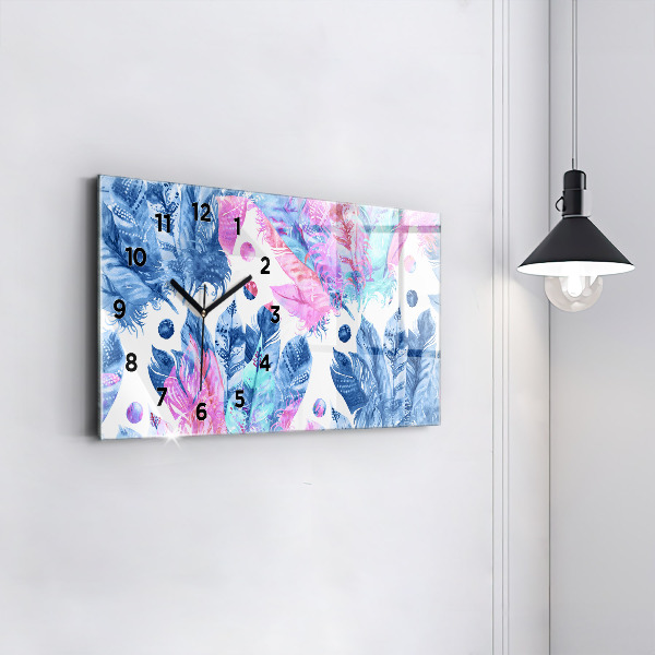 Vízszintes üvegóra Színes tollak