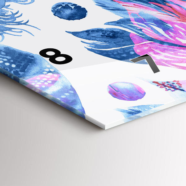 Vízszintes üvegóra Színes tollak