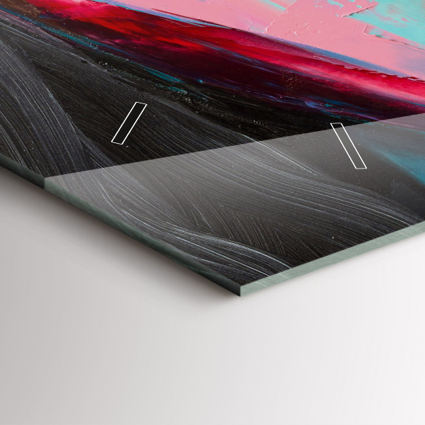 Vízszintes üvegóra Színes női arc