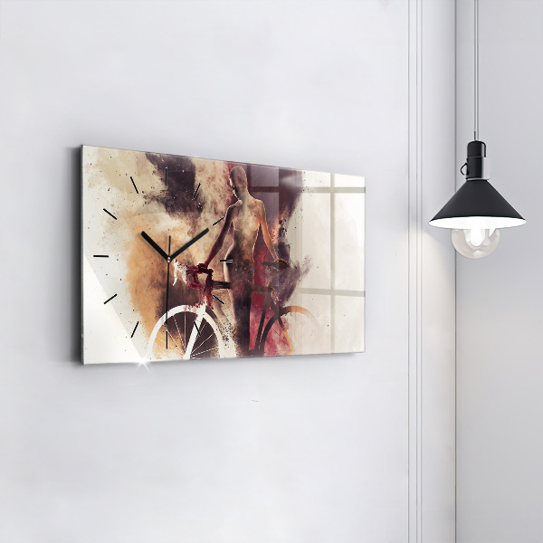 Vízszintes üvegóra Nő és a kerékpár