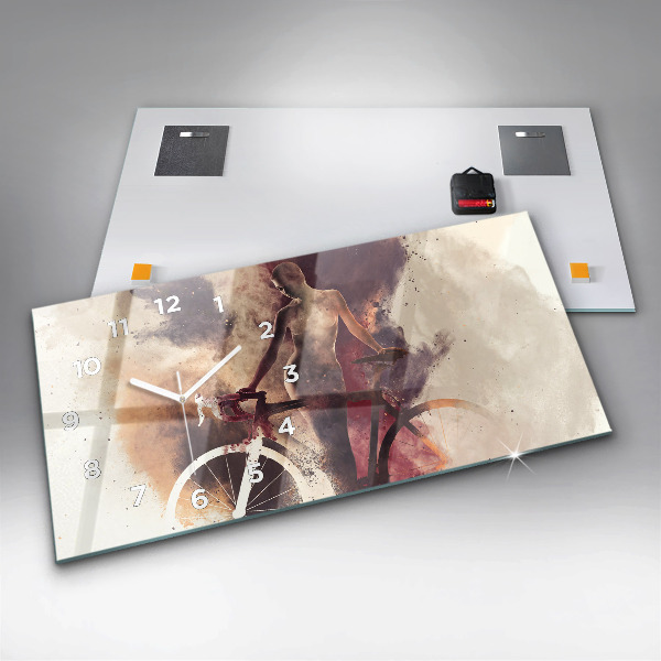 Vízszintes üvegóra Nő és a kerékpár