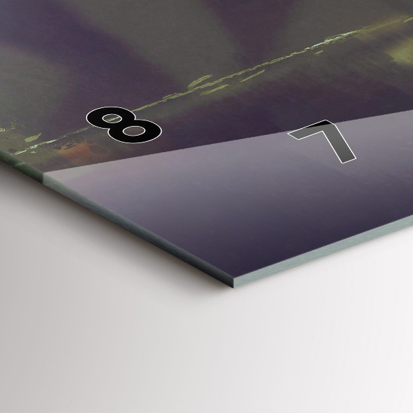 Vízszintes üvegóra Emberek esernyővel