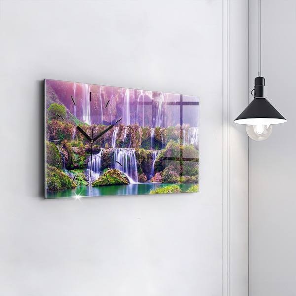 Vízszintes üvegóra Jiulong vízesés, Kína