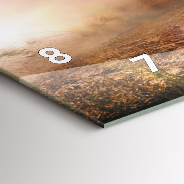 Vízszintes üvegóra Ember egy motorkerékpáron