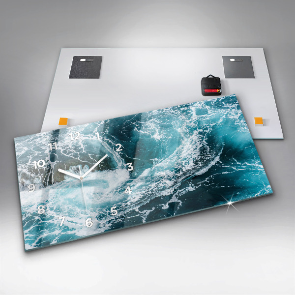 Vízszintes üvegóra Kavargó habos hullámok