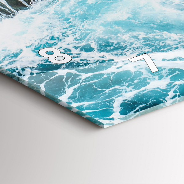 Vízszintes üvegóra Kavargó habos hullámok