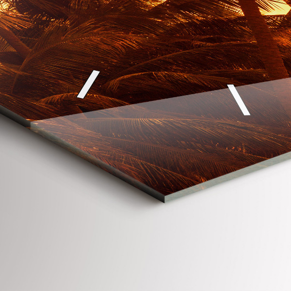 Vízszintes üvegóra Napos pálmafák